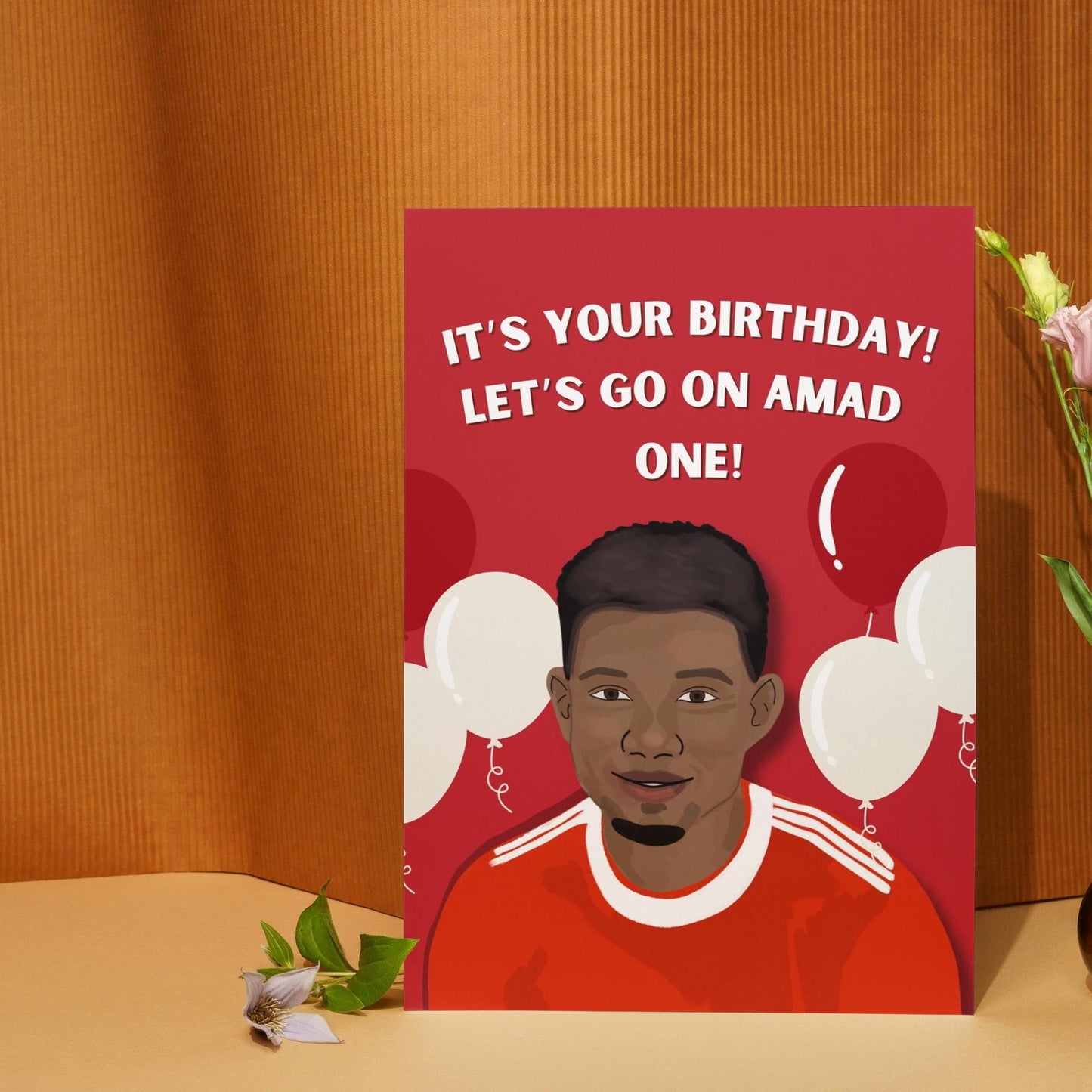 Amad Diallo Man United Pun birthday Card - Perfect Gift for United Fans | Ideal for Him & Her | Unique Manchester United Gifts