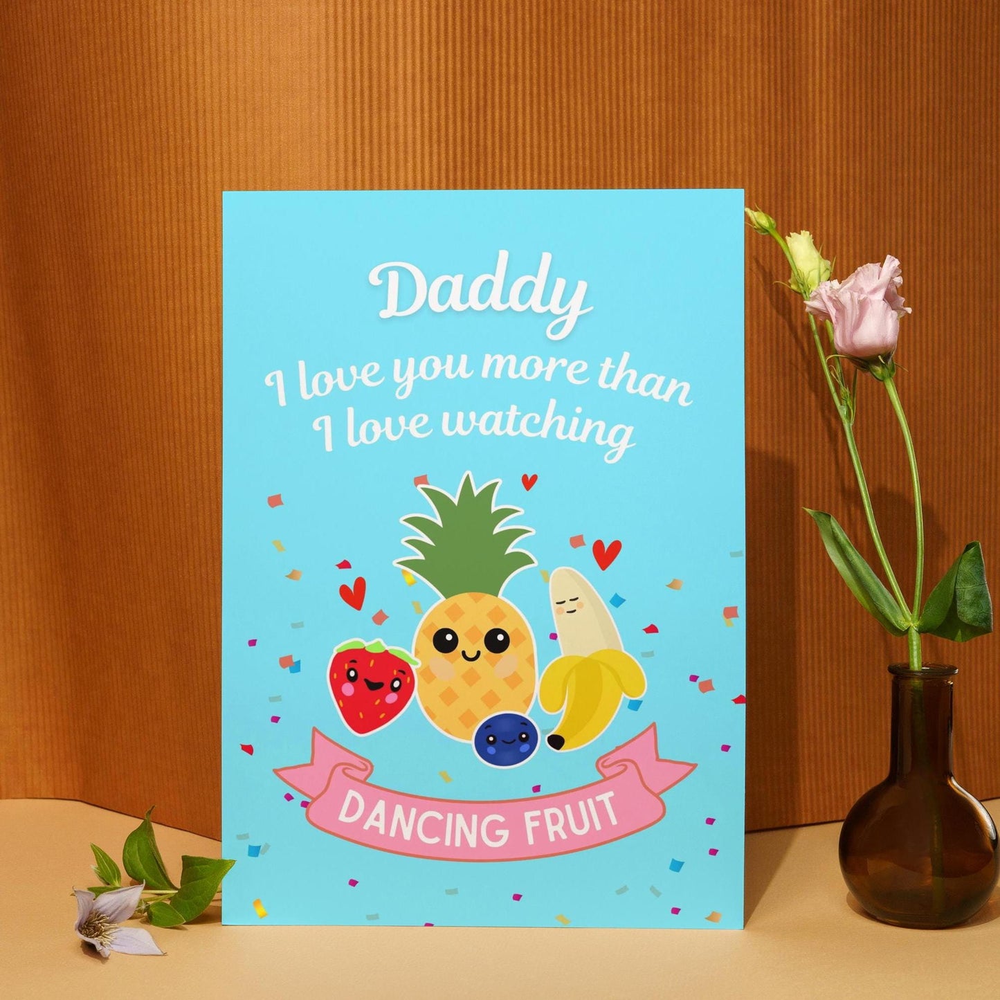 Funny viral Dancing Fruit Father's Day Card | Cute & Viral Design from Baby Son or Daughter - to daddy