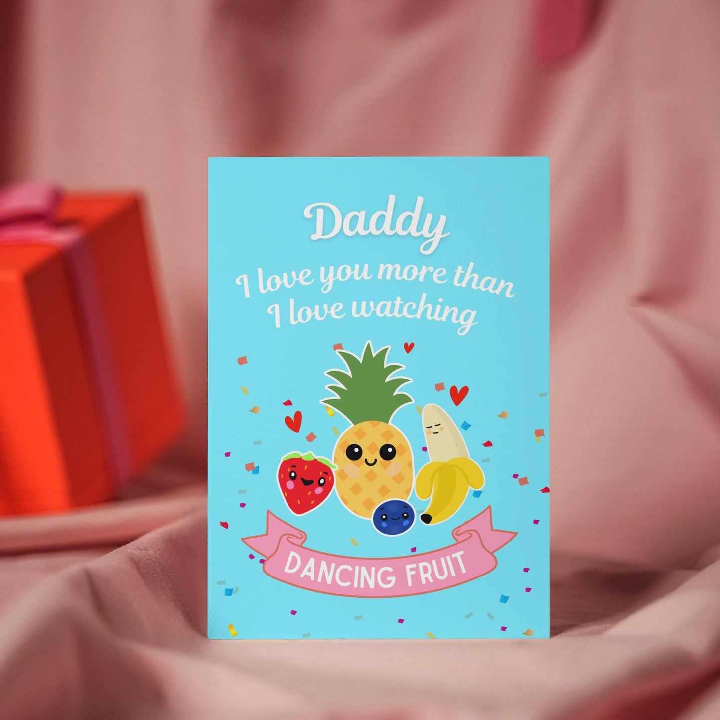 Funny viral Dancing Fruit Father's Day Card | Cute & Viral Design from Baby Son or Daughter - to daddy