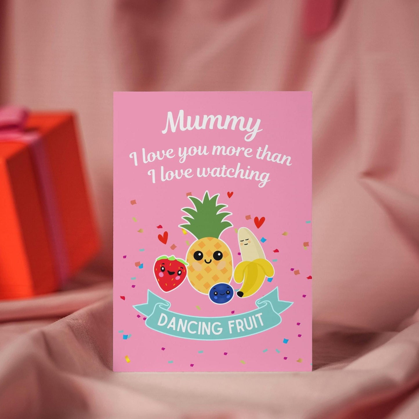 Adorable Mother's Day Card - Viral Dancing Fruit Baby Sensory Design | Funny card for first mum