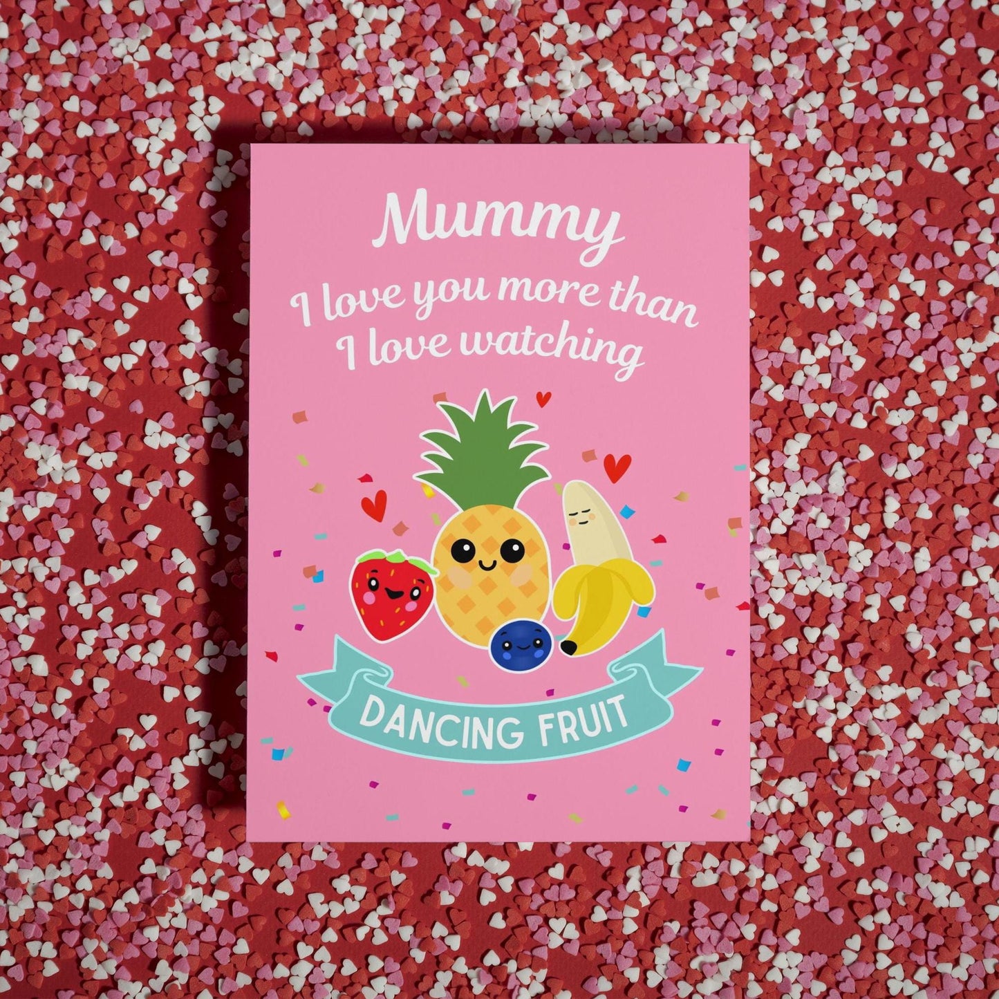 Adorable Mother's Day Card - Viral Dancing Fruit Baby Sensory Design | Funny card for first mum