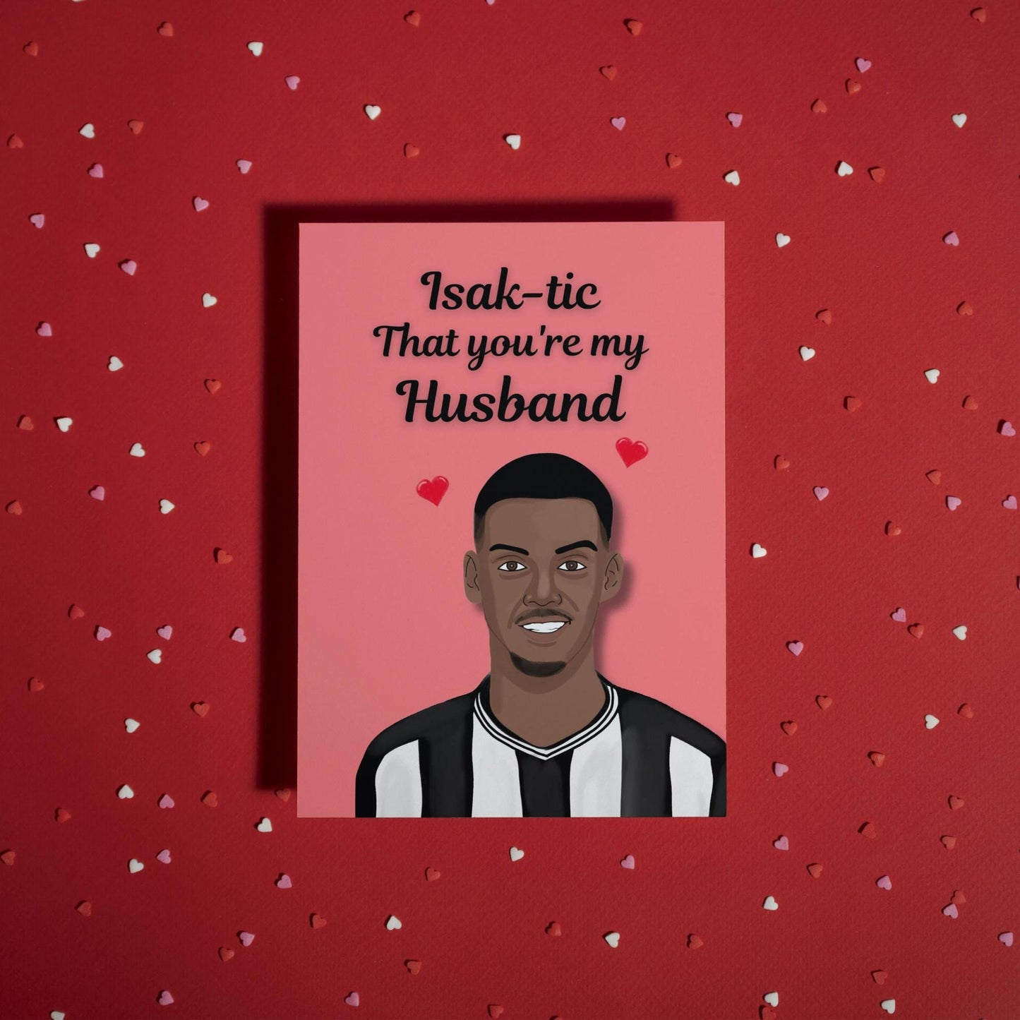 Alexander Isak - Punny Toon Army King Card - Newcastle United Anniversary/Valentine's Day Card for Football Fans - Perfect card for Husband