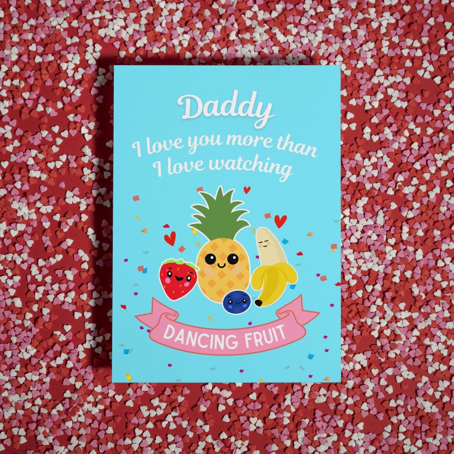 Funny viral Dancing Fruit Father's Day Card | Cute & Viral Design from Baby Son or Daughter - to daddy