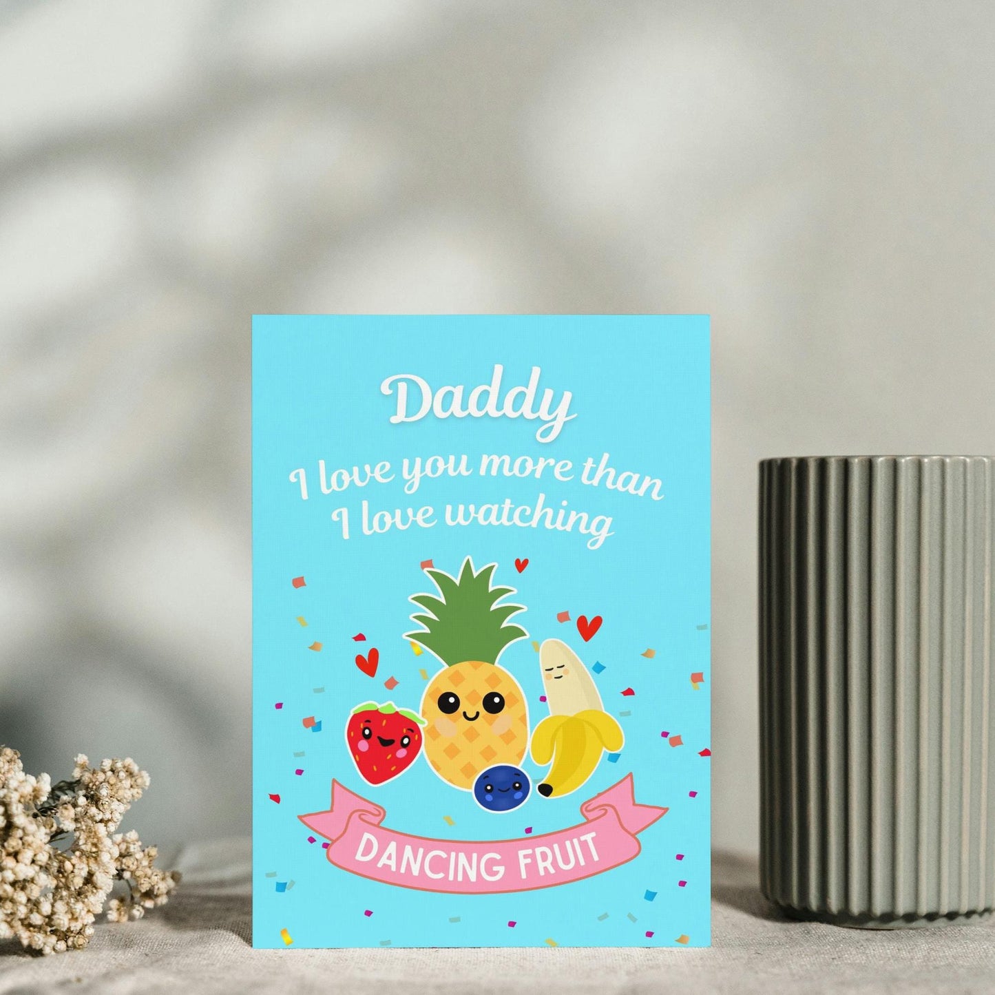 Funny viral Dancing Fruit Father's Day Card | Cute & Viral Design from Baby Son or Daughter - to daddy