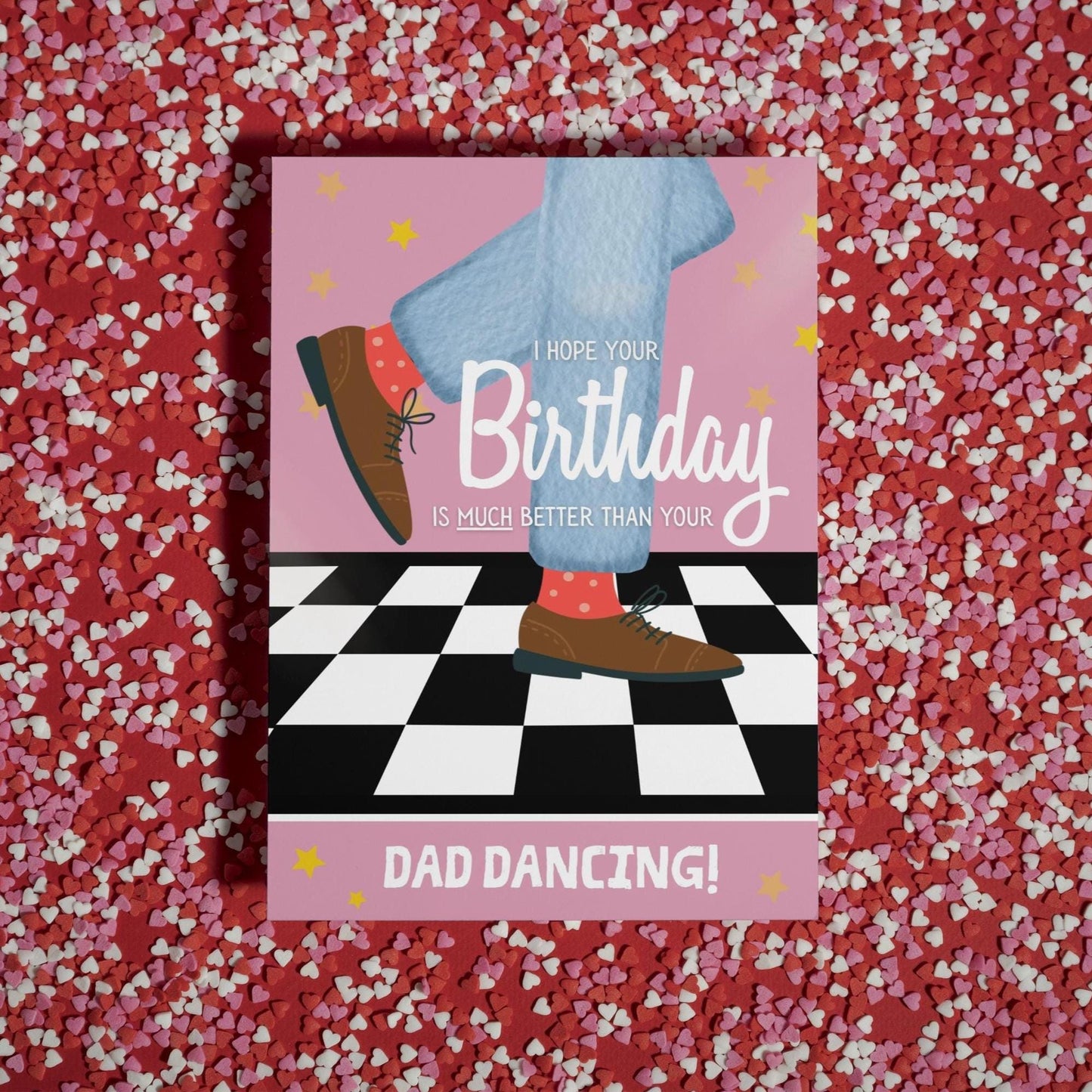 Cheeky Dad Dancing Birthday Card | Funny Card | Humorous Dad Birthday Greeting | Unique Card for Dad's Birthday