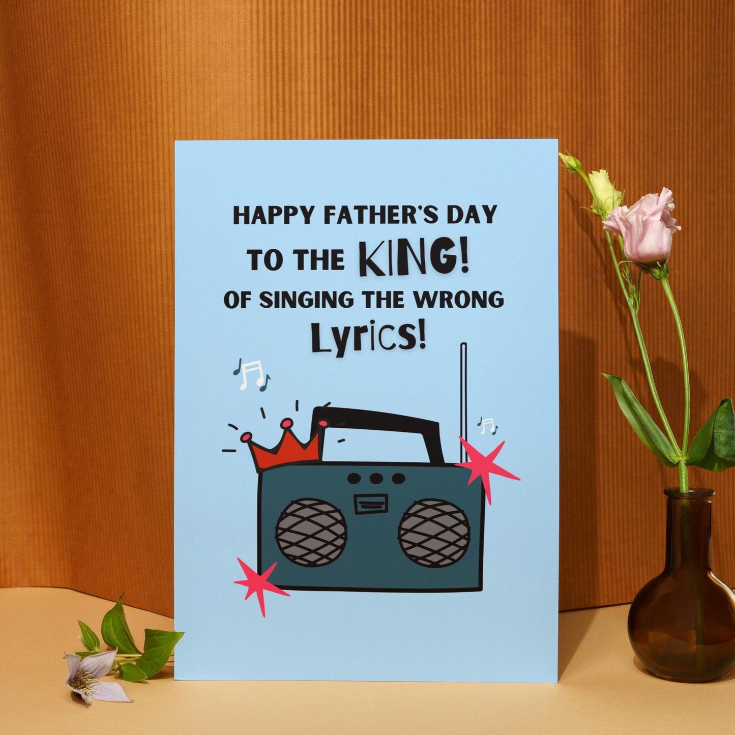 Funny Father's Day Card - King of Singing the Wrong Lyrics Radio - Humorous Father’s Day Greeting Card
