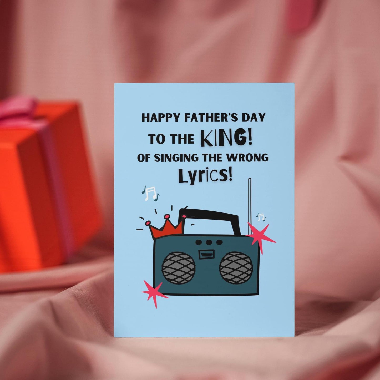 Funny Father's Day Card - King of Singing the Wrong Lyrics Radio - Humorous Father’s Day Greeting Card