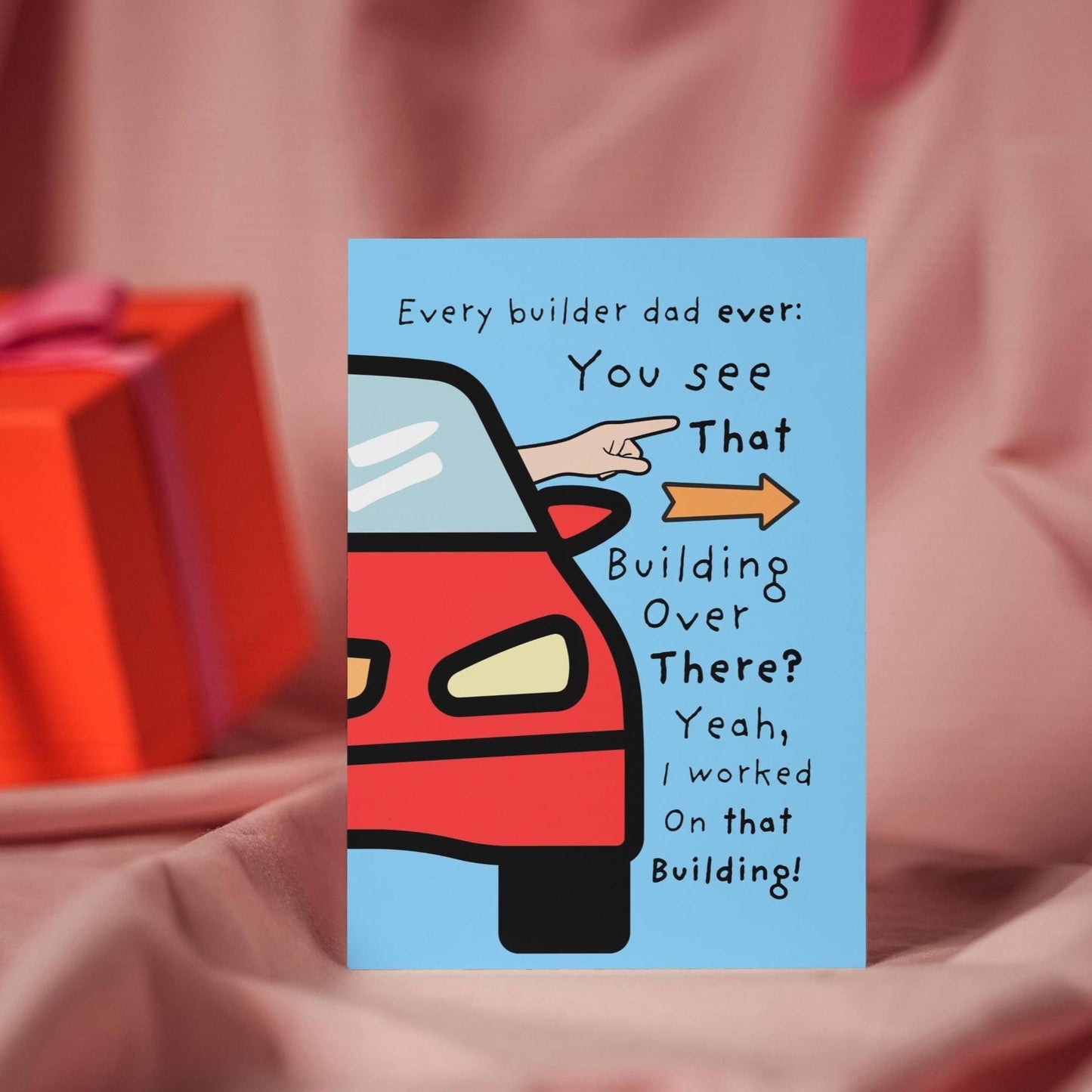 Hilarious Father's Day Card for Builder Dads | Funny Construction Dad Gift | Perfect Card for Dad's Special Day