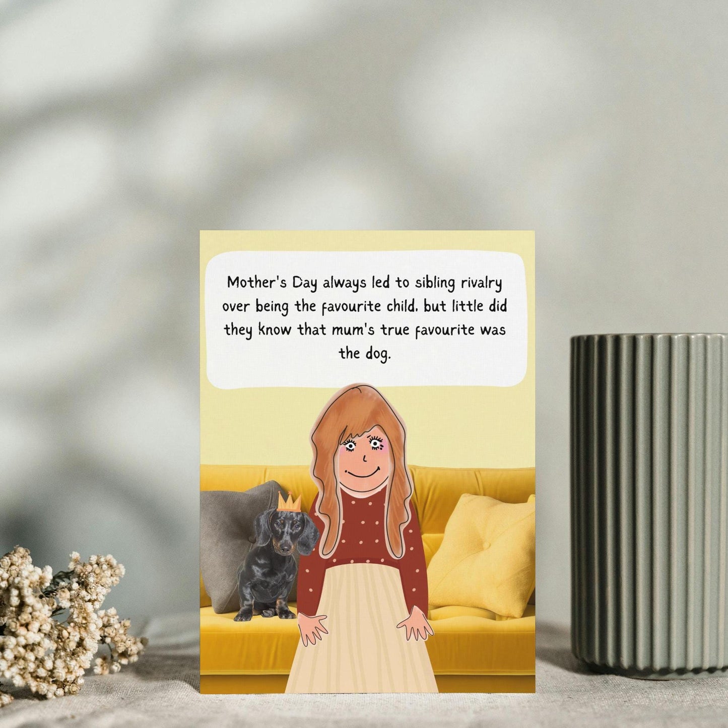 Hilarious Mother's Day Card for Dog Mum – Funny Design for Kids & Furry Friends – Perfect for Mum's Favourite!
