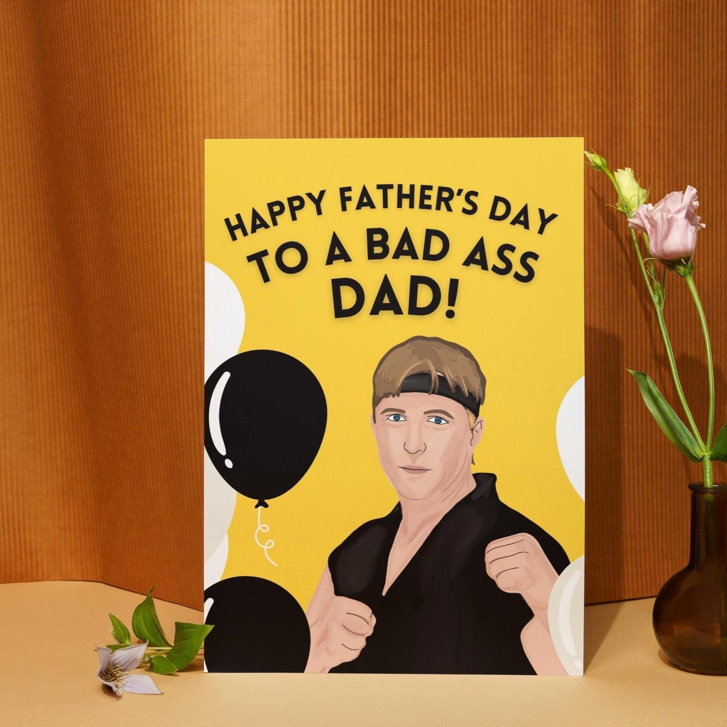 Cobra Kai Father’s Day Card - To a Badass Dad - For Dad - Cobra Kai Fans Gift - Karate Dad Card - Fathers Day Card for Dad