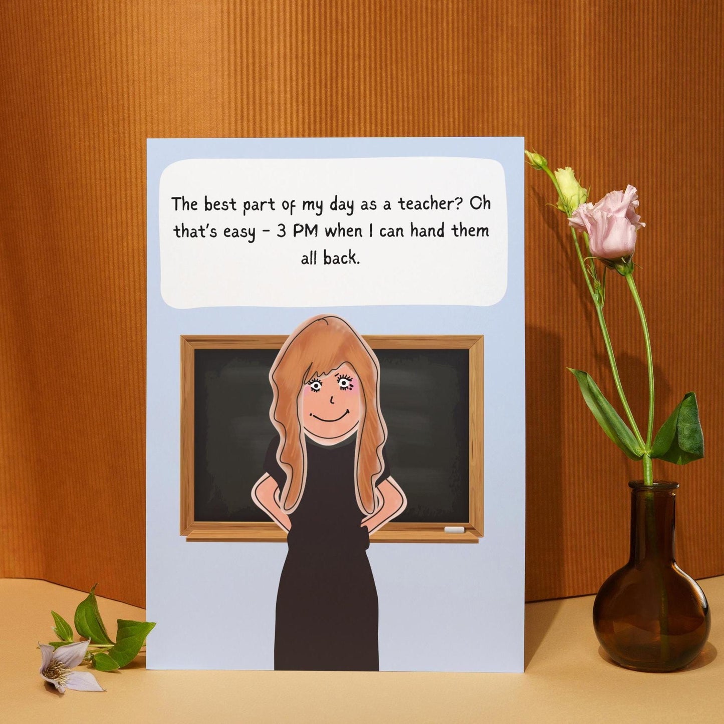 Hilarious Teacher Card - Perfect for Teachers and Teaching Assistants - Congratulations on Your New Job - Funny Greeting Card for Him/Her