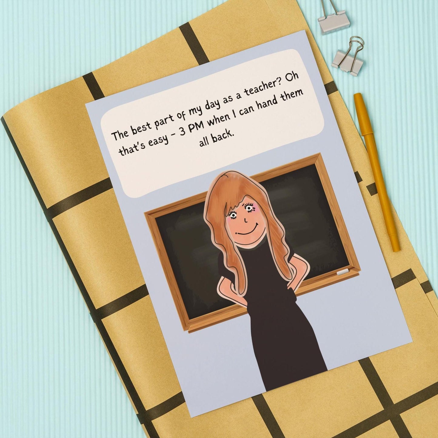 Hilarious Teacher Card - Perfect for Teachers and Teaching Assistants - Congratulations on Your New Job - Funny Greeting Card for Him/Her