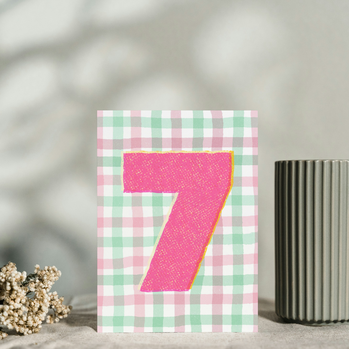 Colourful Kids Number Birthday Card - 7th Birthday Card for Kids | Vibrant fun greeting card