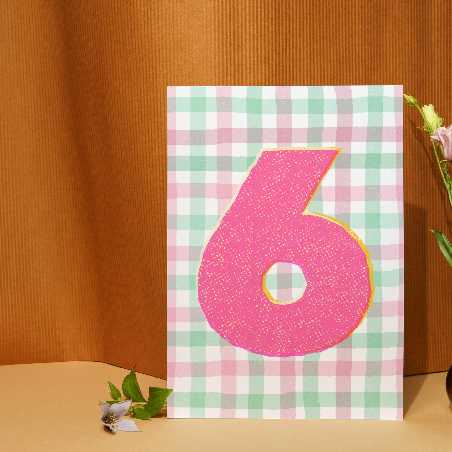 Colourful Kids Number Birthday Card - 6th Birthday Card for Kids | Vibrant fun greeting card