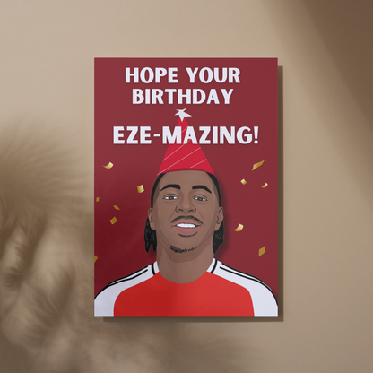 Eze Arsenal Football Birthday Card for him, for her