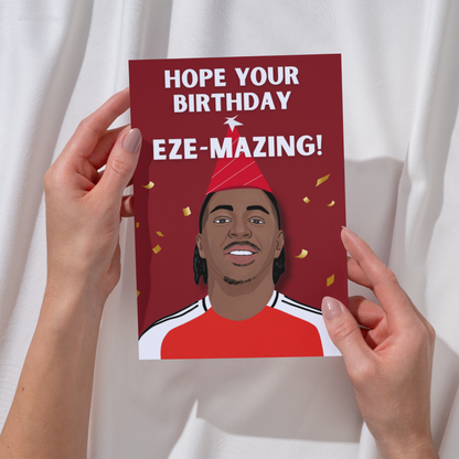 Eze Arsenal Football Birthday Card for him, for her