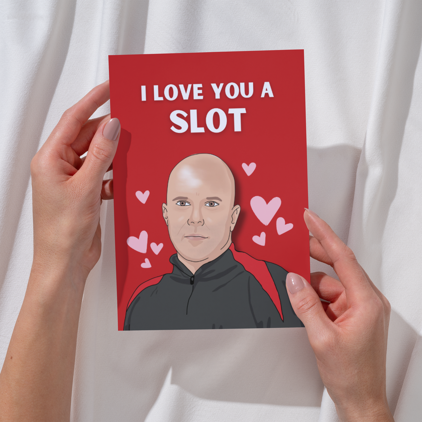 Arne Slot Liverpool Valentines Card: "Slots of Love" Anniversary Card
