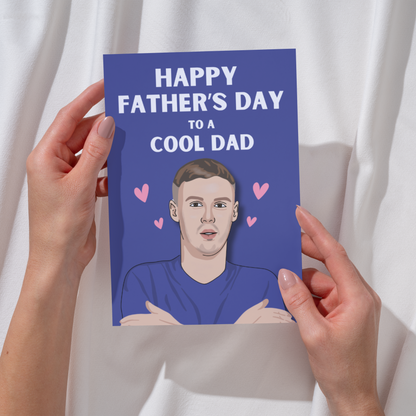 Chelsea FC Father’s Day Card - Cole Palmer Cold Palmer Pun Card for Dad - Football Fan Gift - Chelsea Supporter Card - Card for Dad