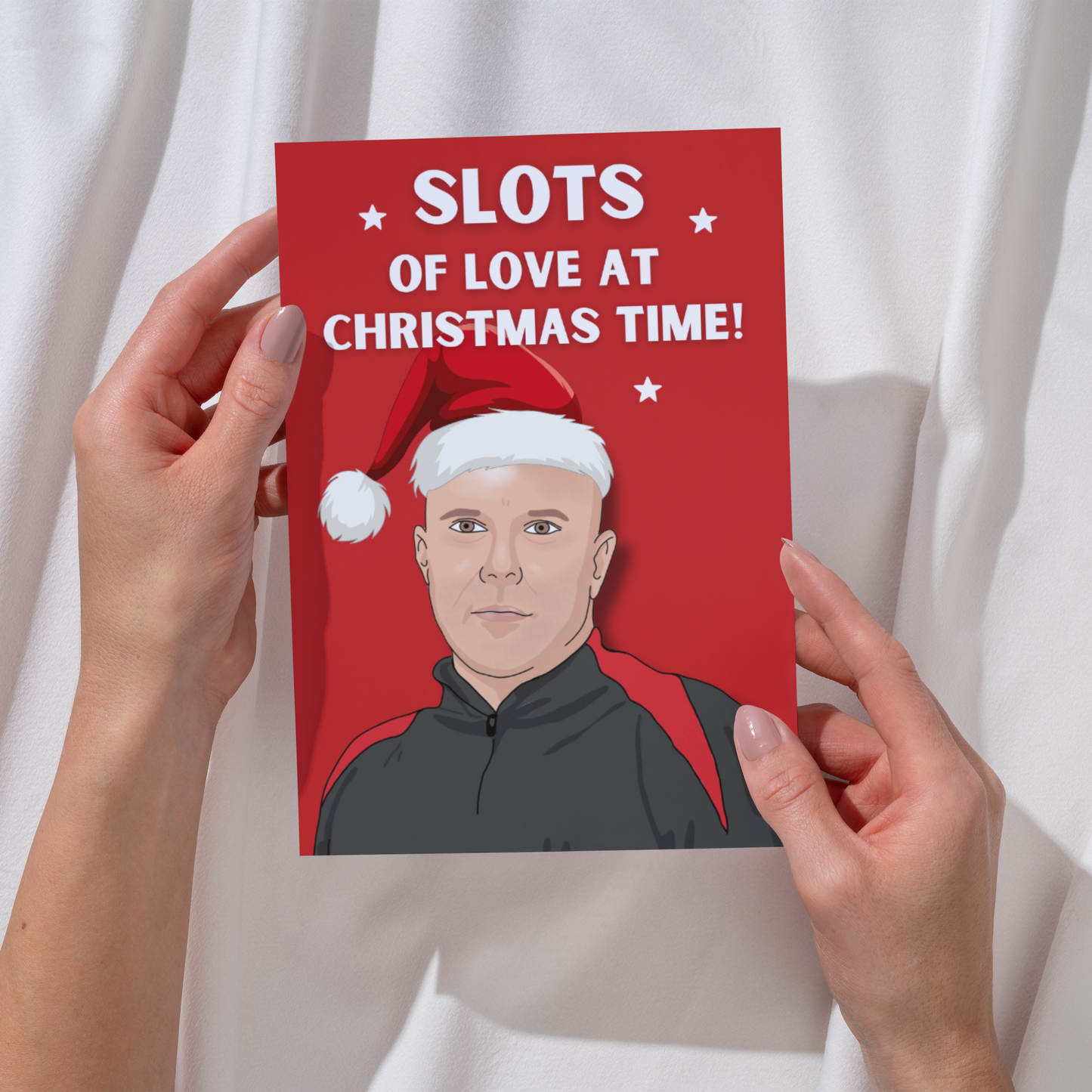 Arne Slot Liverpool fc Football Premier League Slots of love Christmas Card - For him, For her, For Liverpool supporters, For reds fans