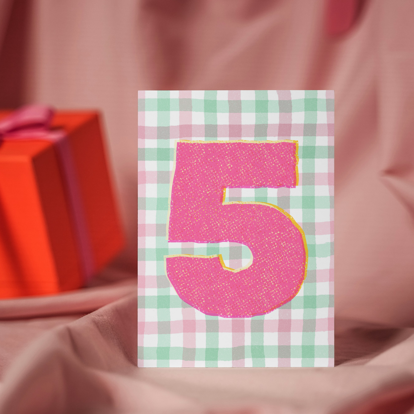Colorful Kids Number Birthday Card - 5th Birthday Card for Kids | Handmade & Vibrant