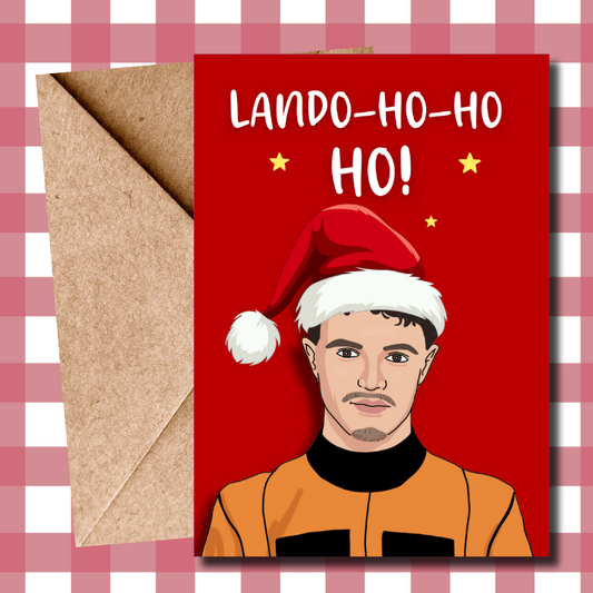 Lando Norris Christmas Card – Funny F1 Fan Christmas Greeting
