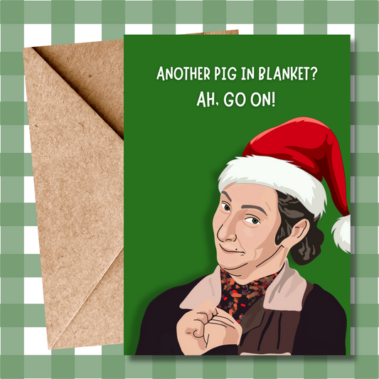 Father Ted, Mrs Doyle, Pigs in Blanket, Christmas Dinner, Christmas Card, For him, For her, For them, For Father Ted fans