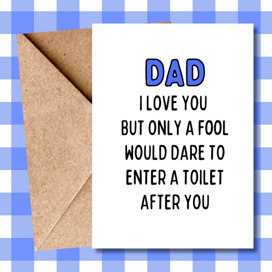 Funny Rude Dad Father's Day Card, Cheeky Card for Dad, Humorous Father's Day Card, Sarcastic Dad Card