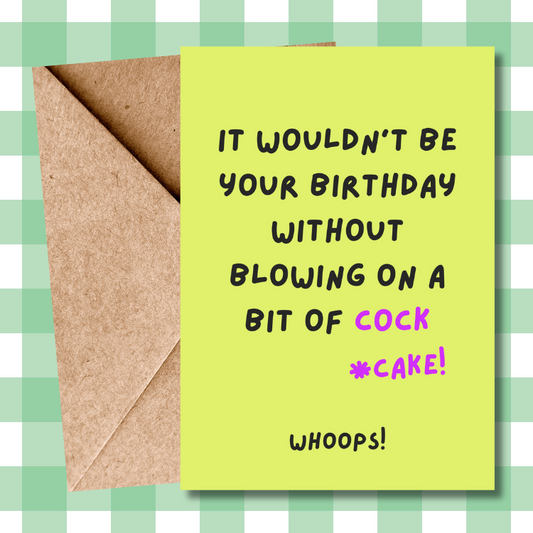 Unique Rude Cock Auto-Correct Birthday Card - Sarcastic Humour for Birthday Celebrations