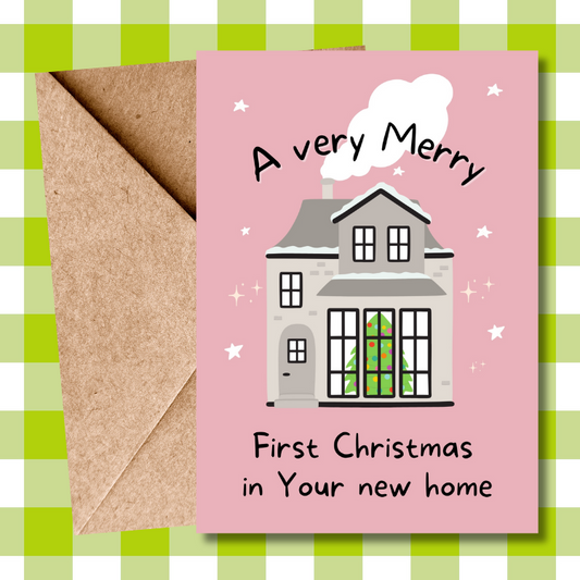 New Home, First Christmas in new home, New House, cosy, pretty Greeting Card