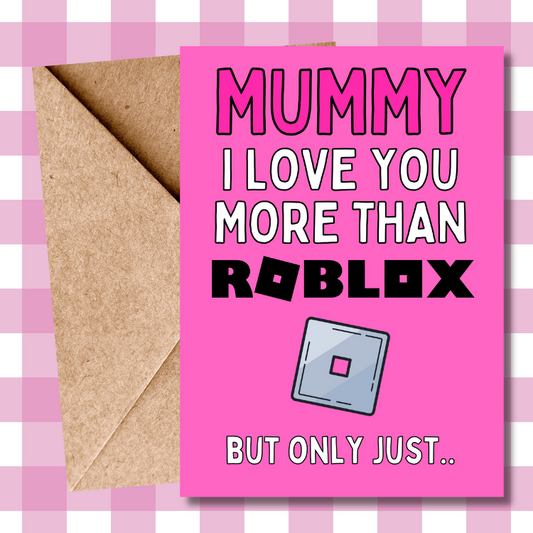 Roblox Mother's Day, birthday Card from Son or Daughter