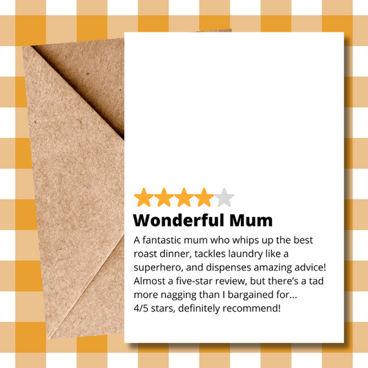 Hilarious Mother's Day Card for Mum, 4-Star Review, Funny Gift for Her