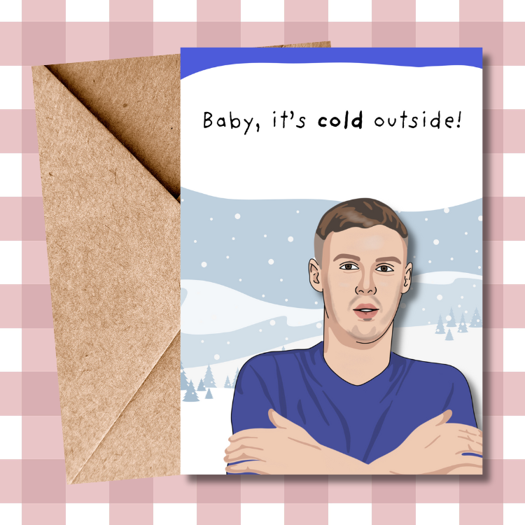 Cole Palmer, Chelsea fc, " baby it's cold outside" football Christmas Greeting Card - Gift for Chelsea supporter, for him, for her