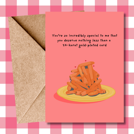Funny 24K Gold Card for Valentine's Day | Cheeky Card for Wife, Husband, Girlfriend, Boyfriend | Unique valentine's gift