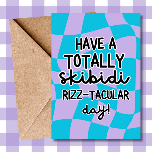 Skibidi Rizz birthday card - Vibrant Skibidi Rizz Birthday Card – Trendy TikTok Inspired!