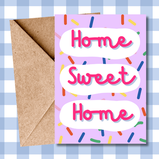 Colourful New Home Greeting Card - Housewarming Card for Friends & Family - Celebrate Moving In