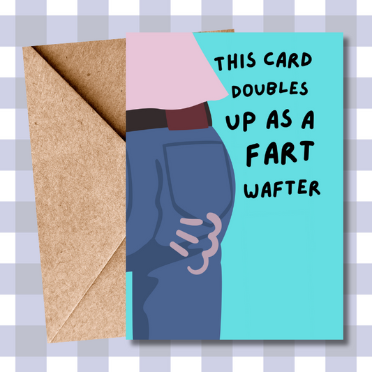 Funny Birthday Card - "This Card Doubles Up as a Fart Wafter" - Gag Gift, Joke Card for Him or Her, Birthday Humour, Funny Greeting Card