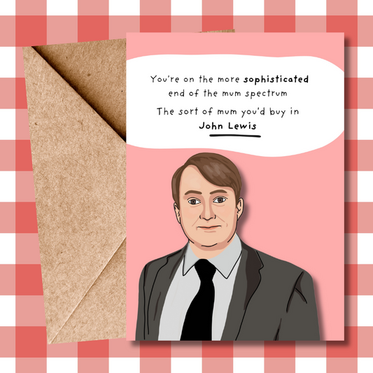 Funny Mark Corrigan Peep Show Mother's Day Card | Iconic TV Series Gift | Trendy Humour Card for Mum