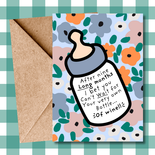 Funny Baby Boy Congratulations Card | New Baby Card for Mum | Humour Gift for New Mum |  Baby Shower Greeting card