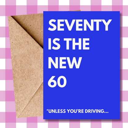 funny 70th birthday card, 70th milestone card, humorous birthday card, 70th birthday gift