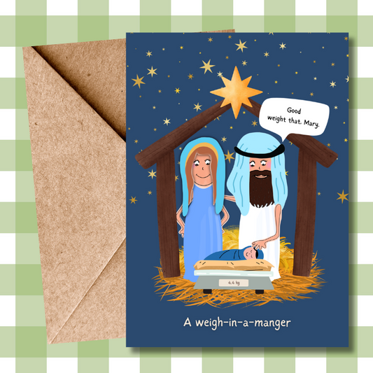 Funny Christmas Greeting Cards | Hilarious Mary, Joseph & Baby Jesus Comedy Sketch | Holiday Pun Cards | Christmas Humour Cards