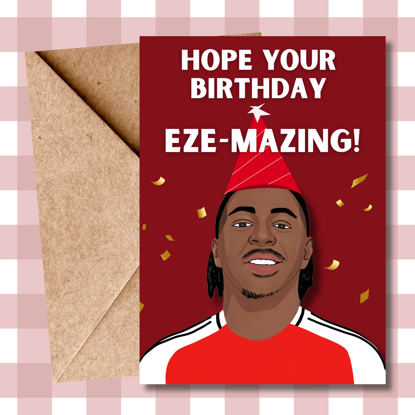Eze Arsenal Football Birthday Card for him, for her