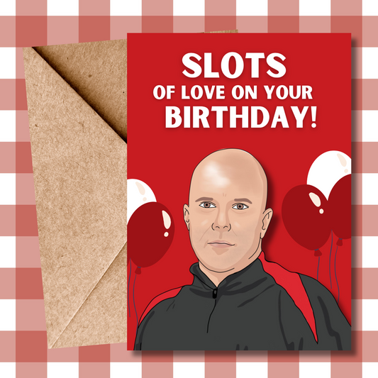 Arne Slot Birthday Card: Liverpool Football Fan Gift - YNWA
