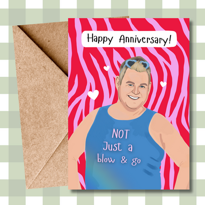 Funny Benidorm Fans Anniversary Card – Blow and Go – TV Sitcom Fan Gift
