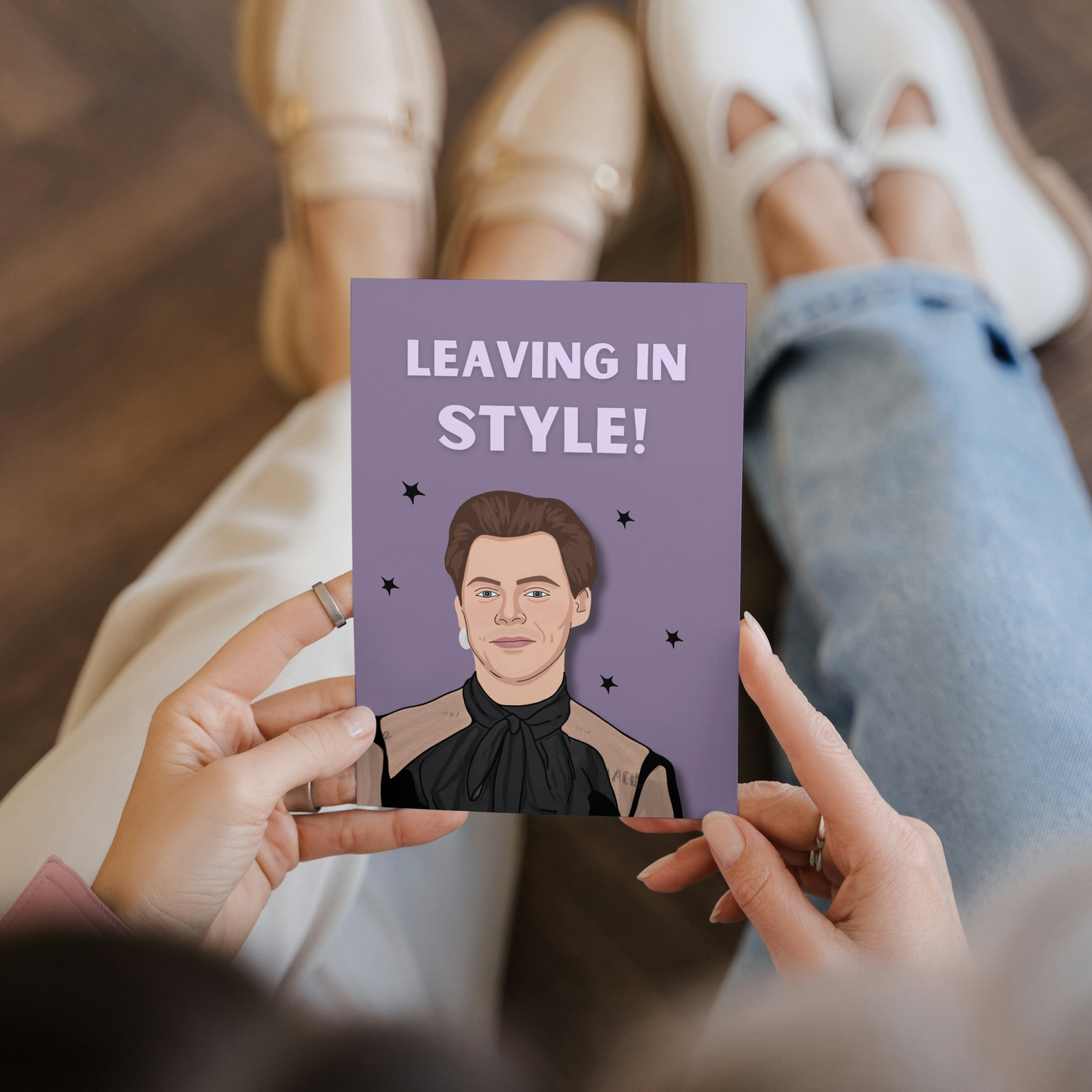 Funny Leaving in Style Harry Styles Leaving Card – Humorous Colleague Farewell Card – Perfect for Work Colleagues & Friends