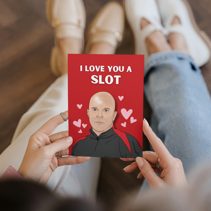 Arne Slot Liverpool Valentines Card: "Slots of Love" Anniversary Card