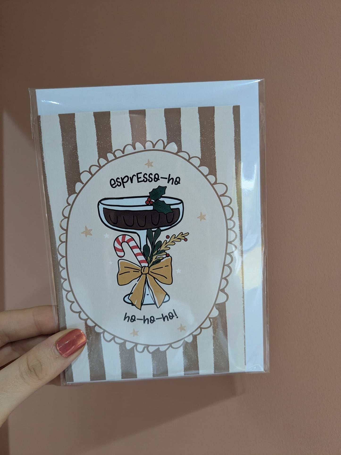 Espresso Martini Christmas Card – Pun Holiday Greeting - A6 Card