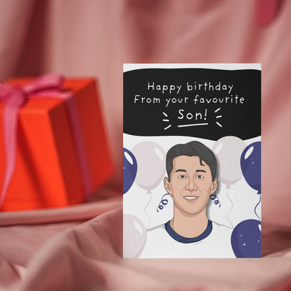Son heung min, Tottenham birthday Card, For Him, Spurs, Dad, Step Dad, Tottenham Captain, Spurs fan, Son birthday, football fan