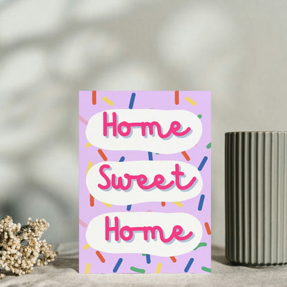 Colourful New Home Greeting Card - Housewarming Card for Friends & Family - Celebrate Moving In