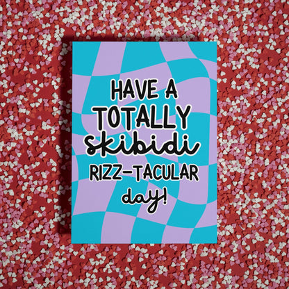Skibidi Rizz birthday card - Vibrant Skibidi Rizz Birthday Card – Trendy TikTok Inspired!