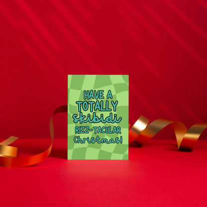Skibidi Rizz, Tik Tok inspired, Funny Christmas Card, For Tik Tok fans, For friends, For son, For Daughter, For him, For her